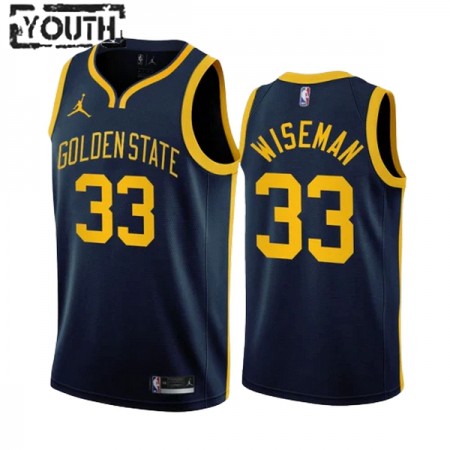 Golden State Warriors James Wiseman 33 Jordan 2022-23 Statement Edition Navy Lasten Pelipaidat Swingman